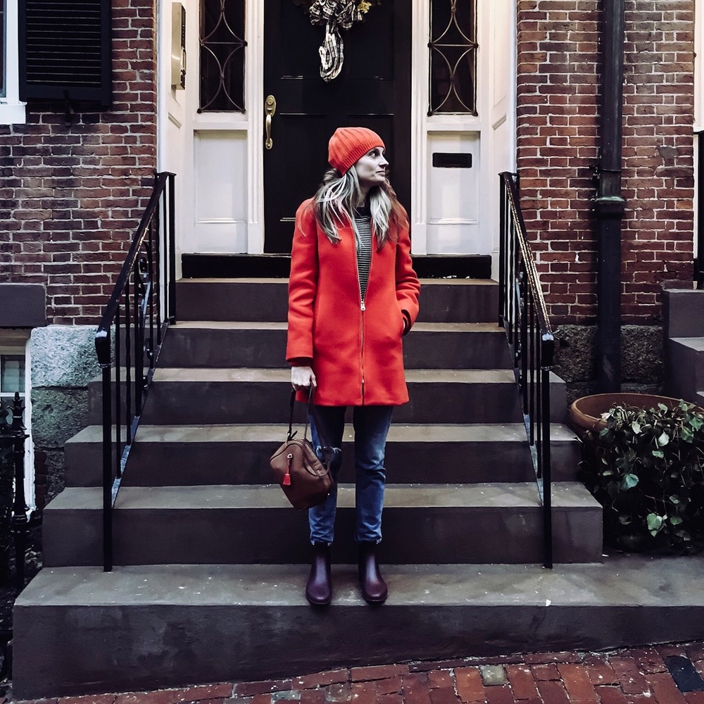 J.Crew Lodge coat Italian stadium-cloth wool